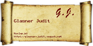 Glasner Judit névjegykártya